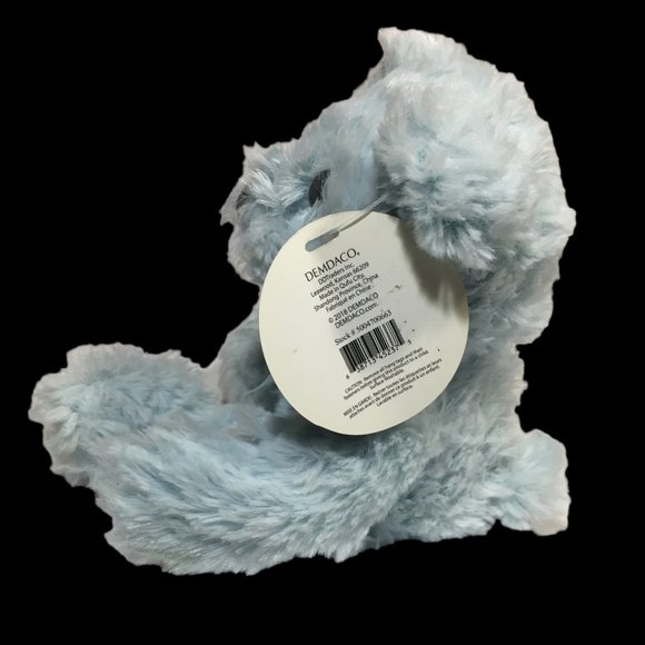 Demdaco Pastel Blue Teddy Bear Plush 8" Stuffed Animal Toy NEW NWT 2018 - Picture 5 of 10